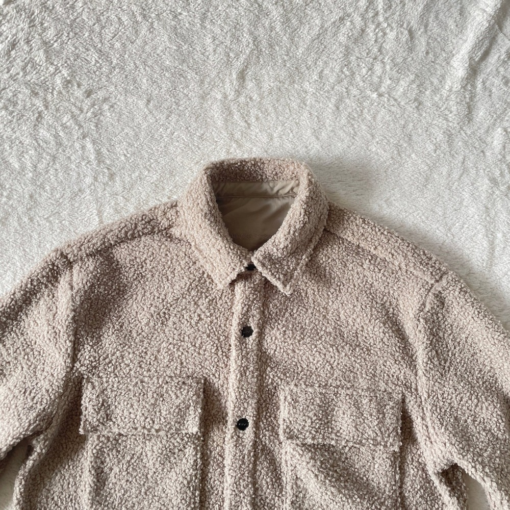 Vuori Sycamore Short Shirt Jacket Sherpa Dark‎ Salt Beige Size Small - Picture 5 of 15